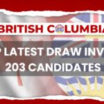 British Columbia PNP latest draw invites 203 candidates
