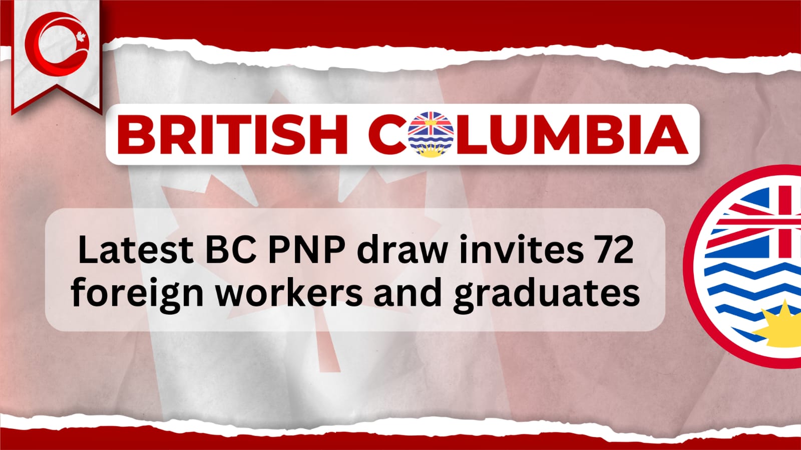 Latest BC PNP draw invites 72 foreign workers and graduates