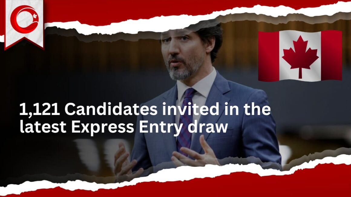 1,121 Candidates invited in the latest Express Entry draw